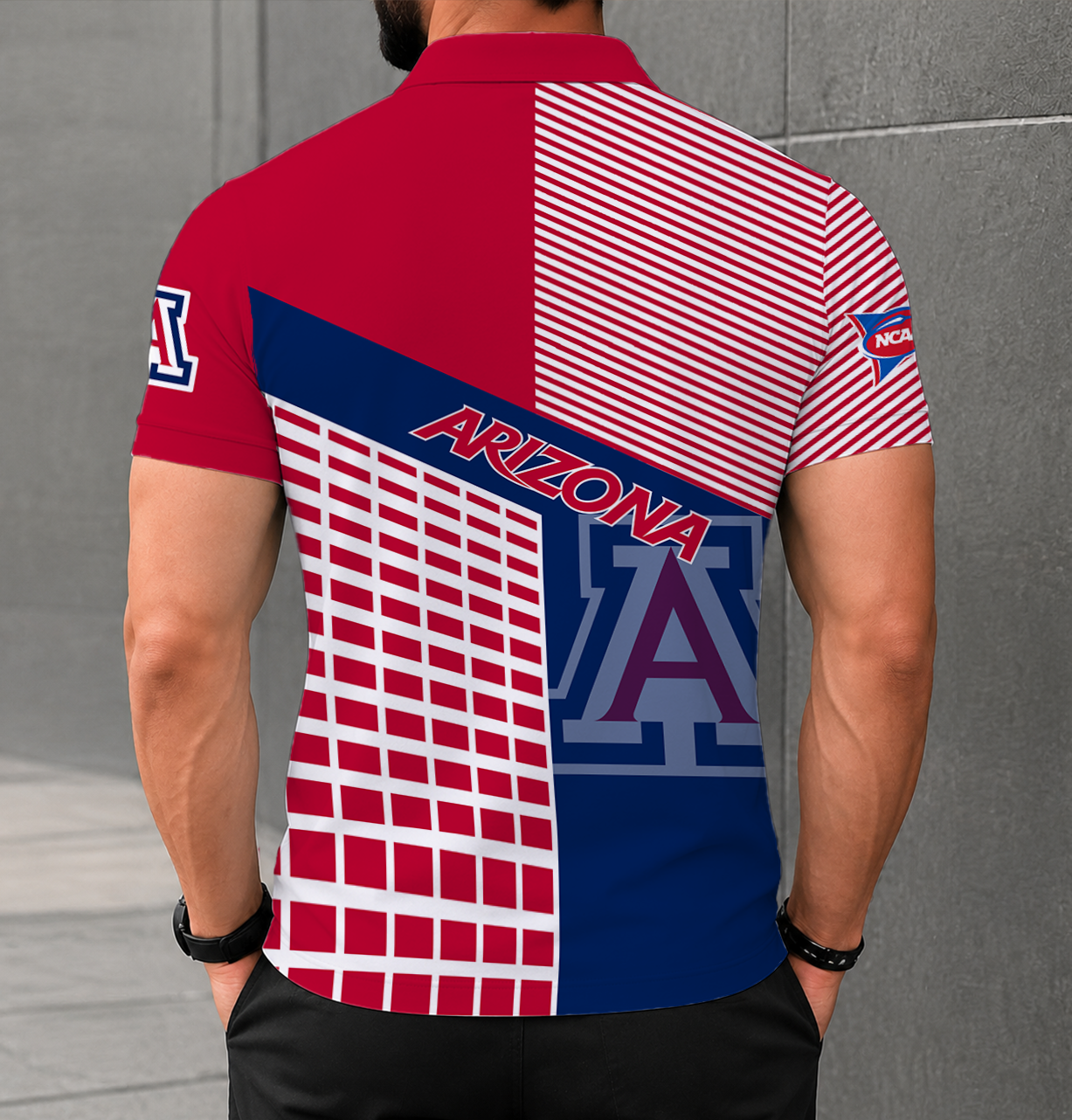 VIRAL EDITION - NEW CUSTOMIZED NCAA FBS27 ARW ARIZONA WILDCATS POLO SHIRT