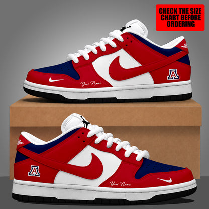 [FAN FAVORITE] NEW CUSTOMIZED NCAA FBS27 ARW ARIZONA WILDCATS DUNK LOW SHOES