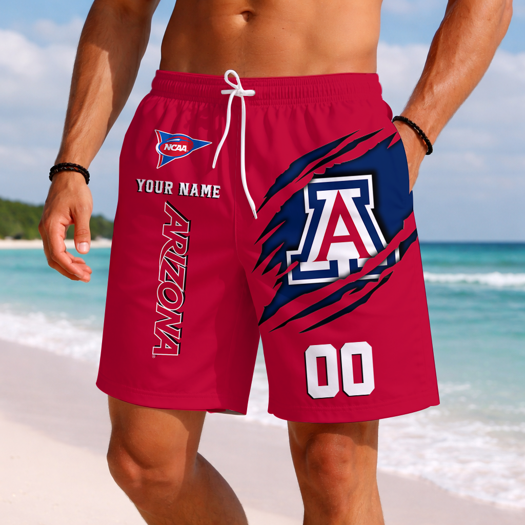 LIMITED EDITION - NEW CUSTOMIZED NCAA FBS27 ARW ARIZONA WILDCATS SHORT PANTS