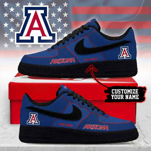 ELITE EDITION - NEW CUSTOMIZED NCAA FBS27 ARW ARIZONA WILDCATS AF1 SHOES