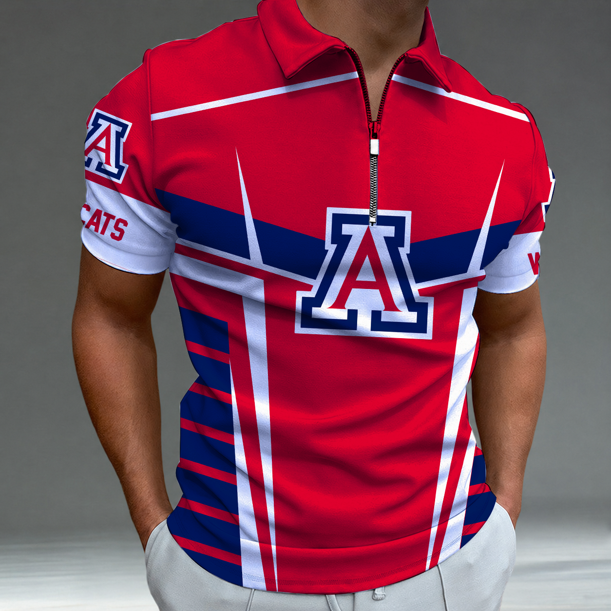 [FAN FAVORITE] NEW CUSTOMIZED NCAA FBS27 ARW ARIZONA WILDCATS POLO SHIRT