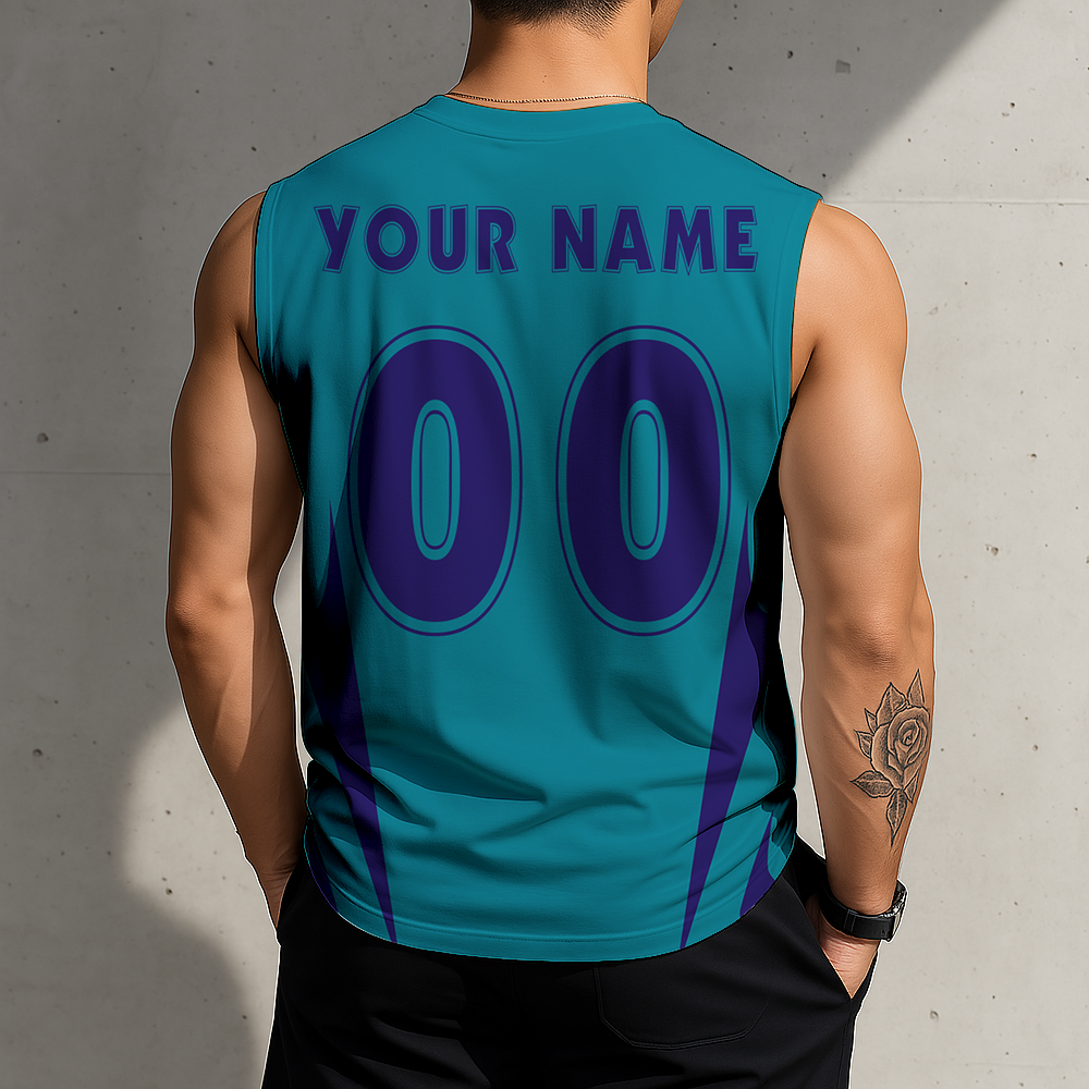LIMITED EDITION - NEW CUSTOMIZED NBA27 CHO CHARLOTTE HORNETS MEN'S GYM SHIRT
