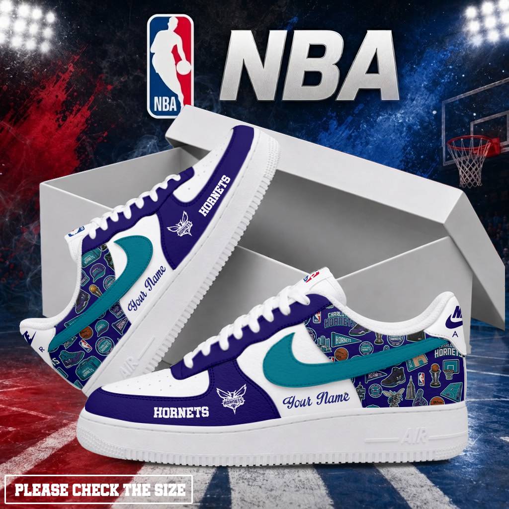 LIMITED EDITION - NEW CUSTOMIZED NBA27 CHO CHARLOTTE HORNETS AF1 SHOES