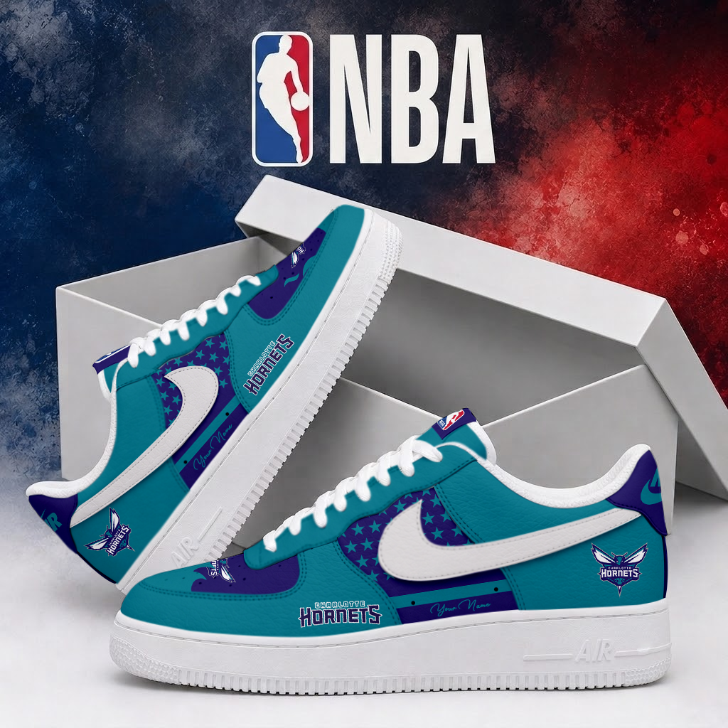 LIMITED EDITION - NEW CUSTOMIZED NBA27 CHO CHARLOTTE HORNETS AF1 SHOES