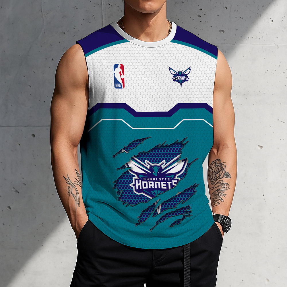 LIMITED EDITION - NEW CUSTOMIZED NBA27 CHO CHARLOTTE HORNETS MEN'S TANK TOP