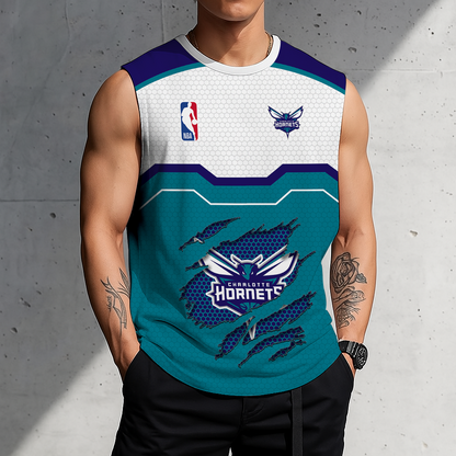 LIMITED EDITION - NEW CUSTOMIZED NBA27 CHO CHARLOTTE HORNETS MEN'S TANK TOP