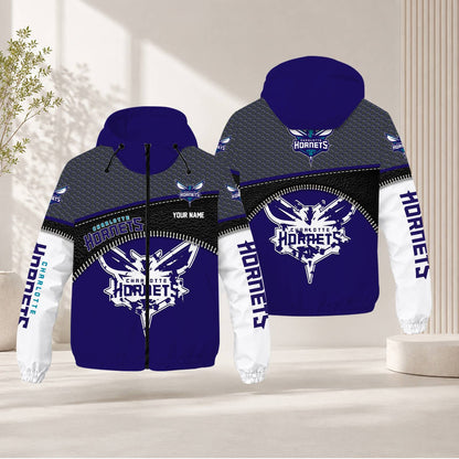 LIMITED EDITION - NEW CUSTOMIZED NBA27 CHO CHARLOTTE HORNETS WINDBREAKER JACKET