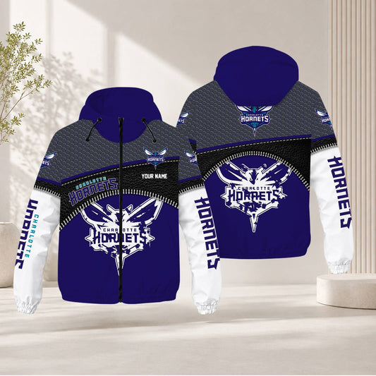 LIMITED EDITION - NEW CUSTOMIZED NBA27 CHO CHARLOTTE HORNETS WINDBREAKER JACKET