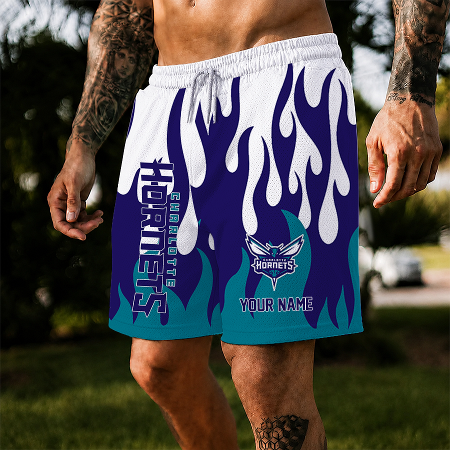 [HOT DEAL] NEW CUSTOMIZED NBA27 CHO CHARLOTTE HORNETS SHORT PANTS
