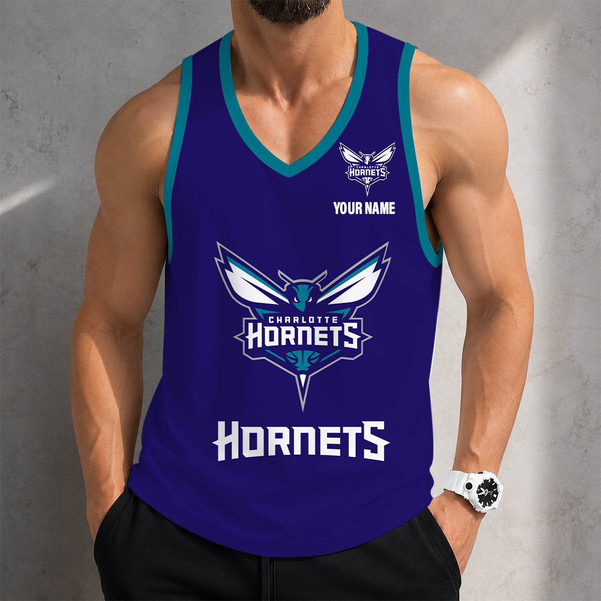 LIMITED EDITION - NEW CUSTOMIZED NBA27 CHO CHARLOTTE HORNETS UNISEX TANK TOP