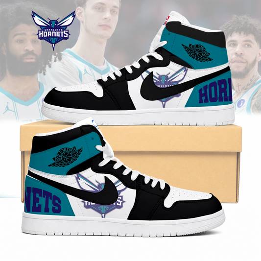 LIMITED EDITION - NEW CUSTOMIZED NBA27 CHO CHARLOTTE HORNETS AIR JORDAN SNEAKERS