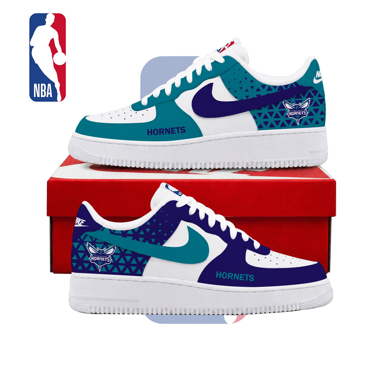 LIMITED EDITION - NEW CUSTOMIZED NBA27 CHO CHARLOTTE HORNETS AF1 SHOES