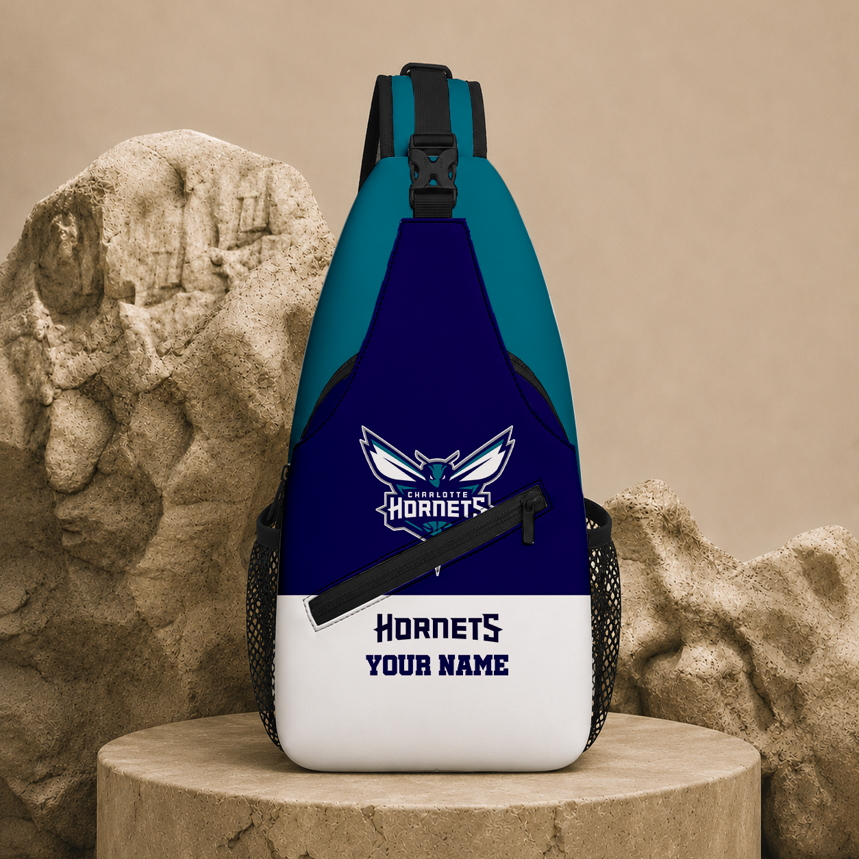 LIMITED EDITION - NEW CUSTOMIZED NBA27 CHO CHARLOTTE HORNETS SLING BAG