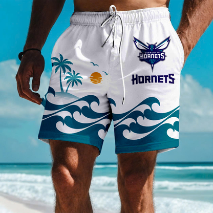 LIMITED EDITION - NEW CUSTOMIZED NBA27 CHO CHARLOTTE HORNETS SHORT PANTS