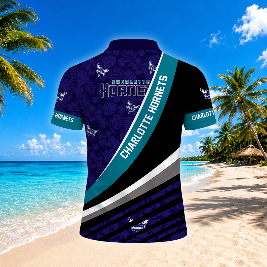 [HOT DEAL] NEW CUSTOMIZED NBA27 CHO CHARLOTTE HORNETS POLO SHIRT
