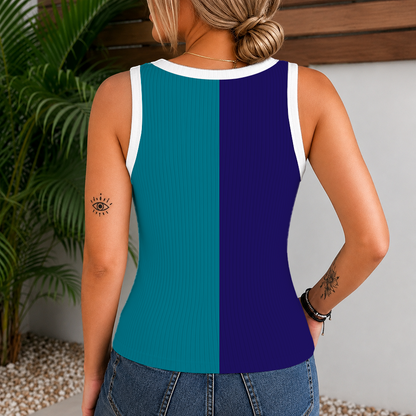[HOT DEAL] NEW CUSTOMIZED NBA27 CHO CHARLOTTE HORNETS WOMEN'S V-NECK TANK TOP