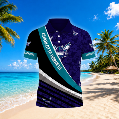 [HOT DEAL] NEW CUSTOMIZED NBA27 CHO CHARLOTTE HORNETS POLO SHIRT