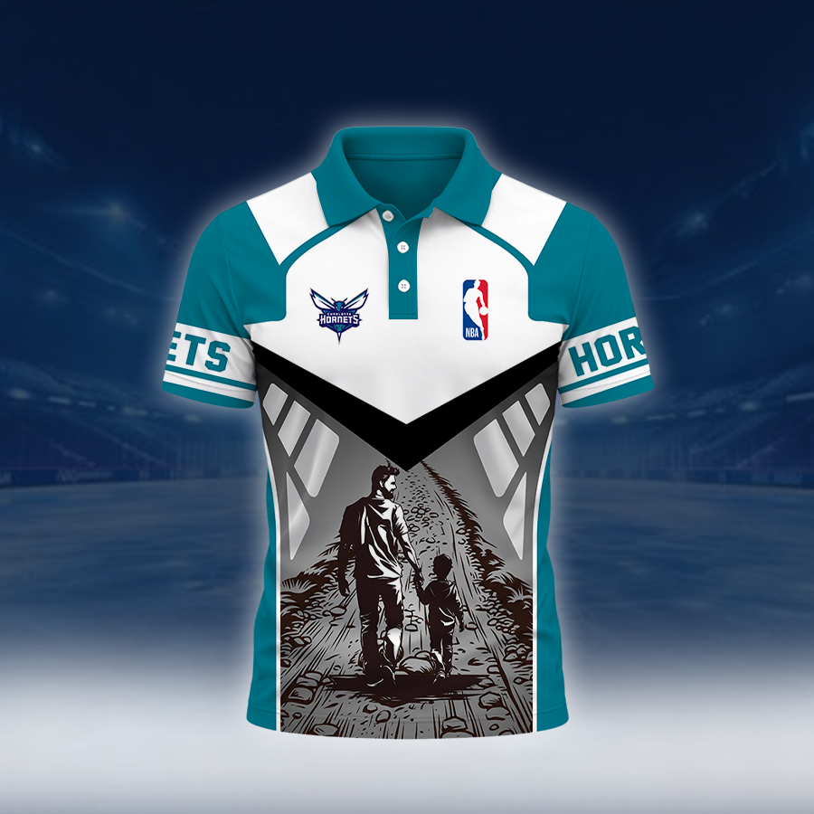LIMITED EDITION - NEW CUSTOMIZED NBA27 CHO CHARLOTTE HORNETS POLO SHIRT