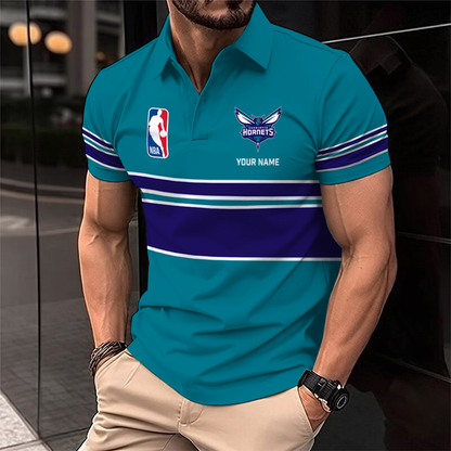[HOT DEAL] NEW CUSTOMIZED NBA27 CHO CHARLOTTE HORNETS POLO SHIRT
