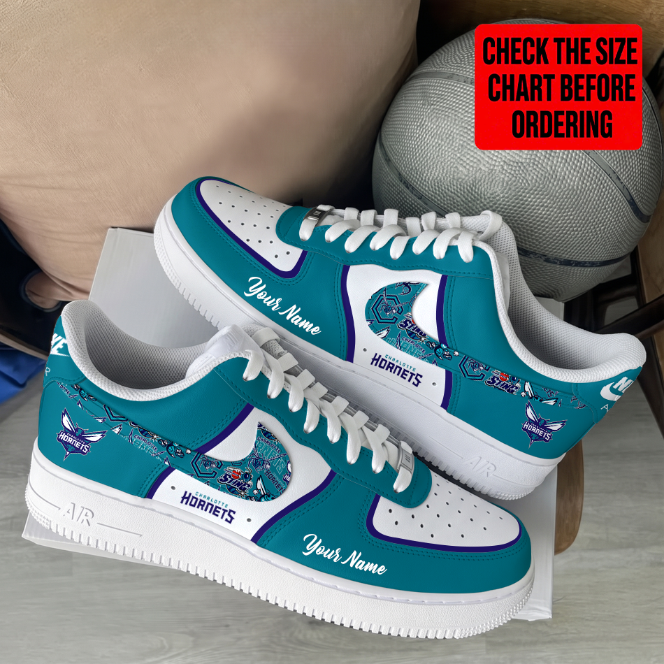 LIMITED EDITION - NEW CUSTOMIZED NBA27 CHO CHARLOTTE HORNETS AF1 SHOES