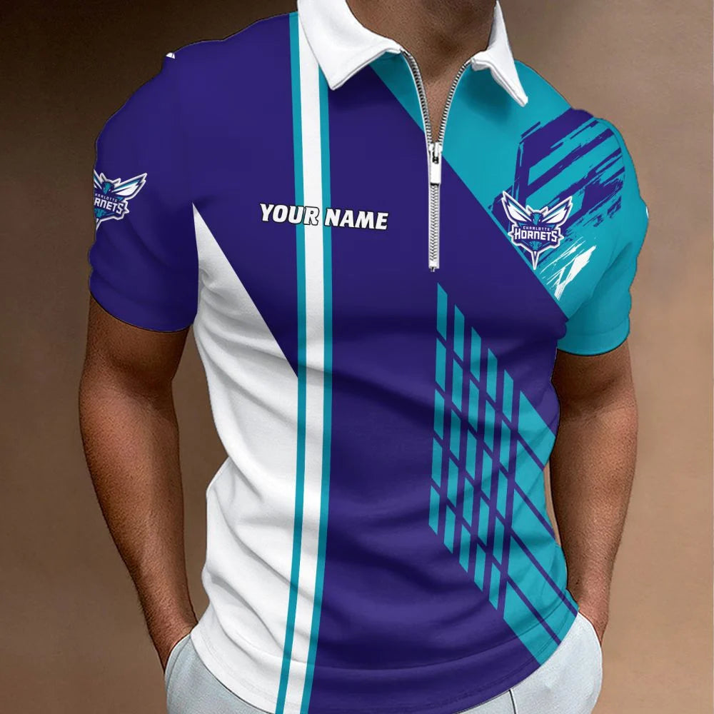 LIMITED EDITION - NEW CUSTOMIZED NBA27 CHO CHARLOTTE HORNETS POLO SHIRT, ZIP POLO SHIRT & T-SHIRTS