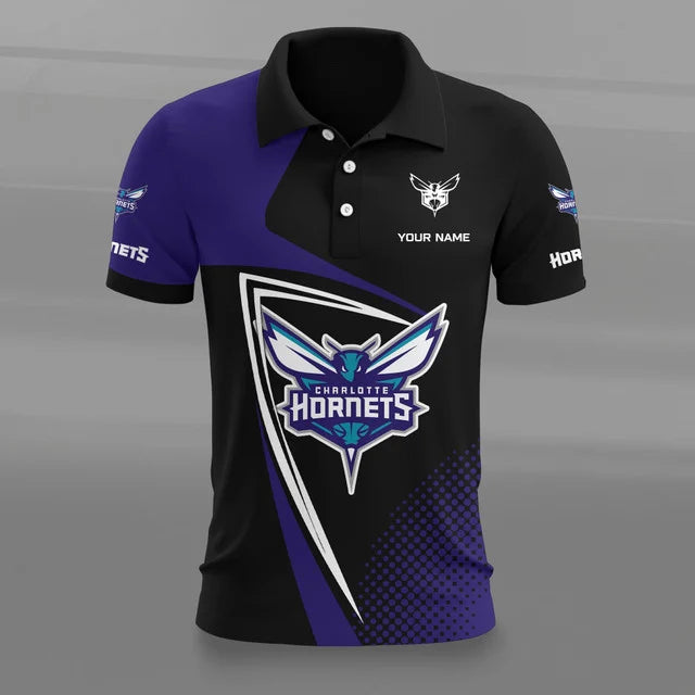 [HOT DEAL] NEW CUSTOMIZED NBA27 CHO CHARLOTTE HORNETS POLO SHIRT