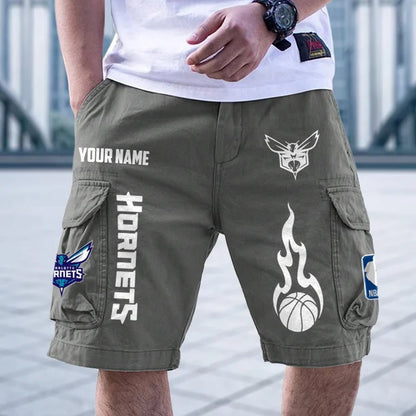 [HOT DEAL] NEW CUSTOMIZED NBA27 CHO CHARLOTTE HORNETS CARGO SHORTS