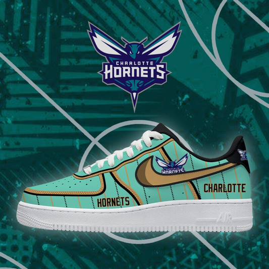 LIMITED EDITION - NEW CUSTOMIZED NBA27 CHO CHARLOTTE HORNETS AF1 SHOES