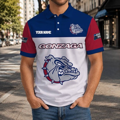 LIMITED EDITION - NEW CUSTOMIZED NCAA MAM27 GOB GONZAGA BULLDOGS T-SHIRT, POLO SHIRT, ZIP POLO SHIRT, SWEATSHIRT, HOODIE & ZIP HOODIE