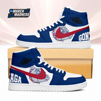 LIMITED EDITION - NEW CUSTOMIZED NCAA MAM27 GOB GONZAGA BULLDOGS AIR JORDAN SNEAKERS