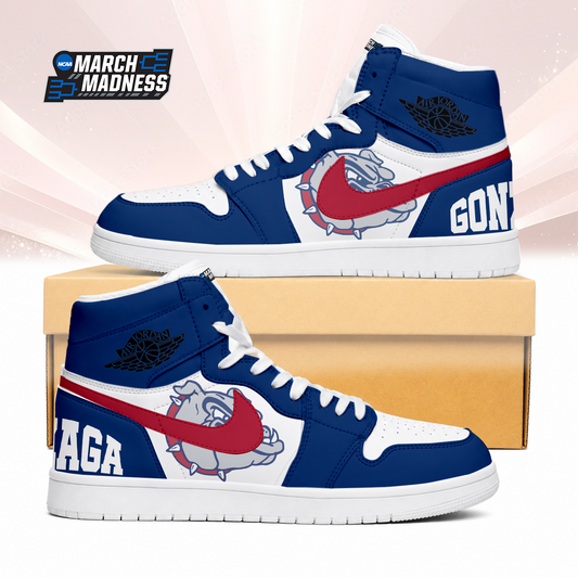 LIMITED EDITION - NEW CUSTOMIZED NCAA MAM27 GOB GONZAGA BULLDOGS AIR JORDAN SNEAKERS