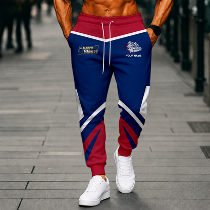 LIMITED EDITION - NEW CUSTOMIZED NCAA MAM27 GOB GONZAGA BULLDOGS SWEATPANTS