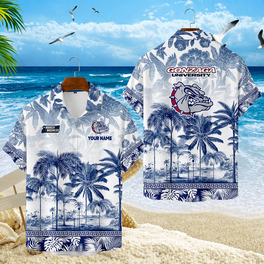 LIMITED EDITION - NEW CUSTOMIZED MAM27 GOB GONZAGA BULLDOGS UNISEX HAWAIIAN SHIRT