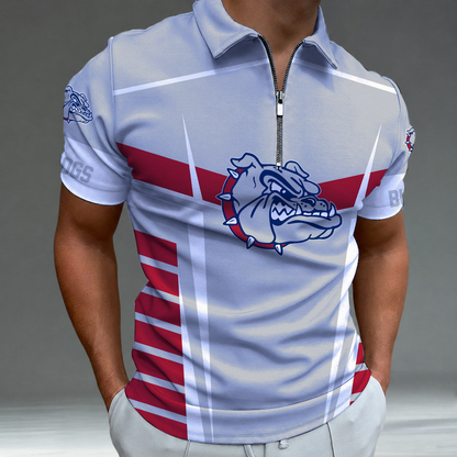 [FAN FAVORITE] NEW CUSTOMIZED NCAA MAM27 GOB GONZAGA BULLDOGS STRAPPY POLO SHIRT