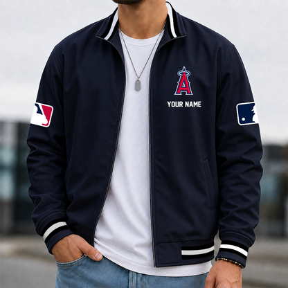 [FLASH SALE] NEW CUSTOMIZED MLB27 LAA LOS ANGELES ANGELS MULTICOLOR MEN'S CASUAL JACKET