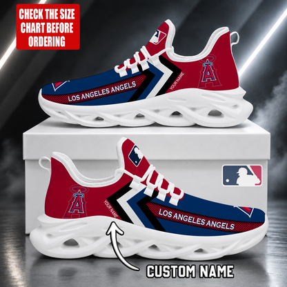 LIMITED EDITION - NEW CUSTOMIZED MLB27 LAA LOS ANGELES ANGELS MAX SOUL SHOES