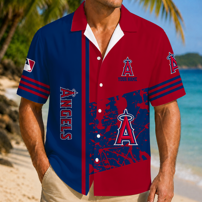 LIMITED EDITION - NEW CUSTOMIZED MLB27 LAA LOS ANGELES ANGELS UNISEX HAWAIIAN SHIRT