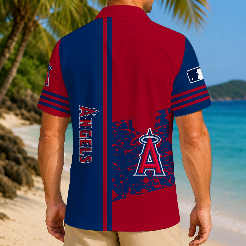 LIMITED EDITION - NEW CUSTOMIZED MLB27 LAA LOS ANGELES ANGELS UNISEX HAWAIIAN SHIRT