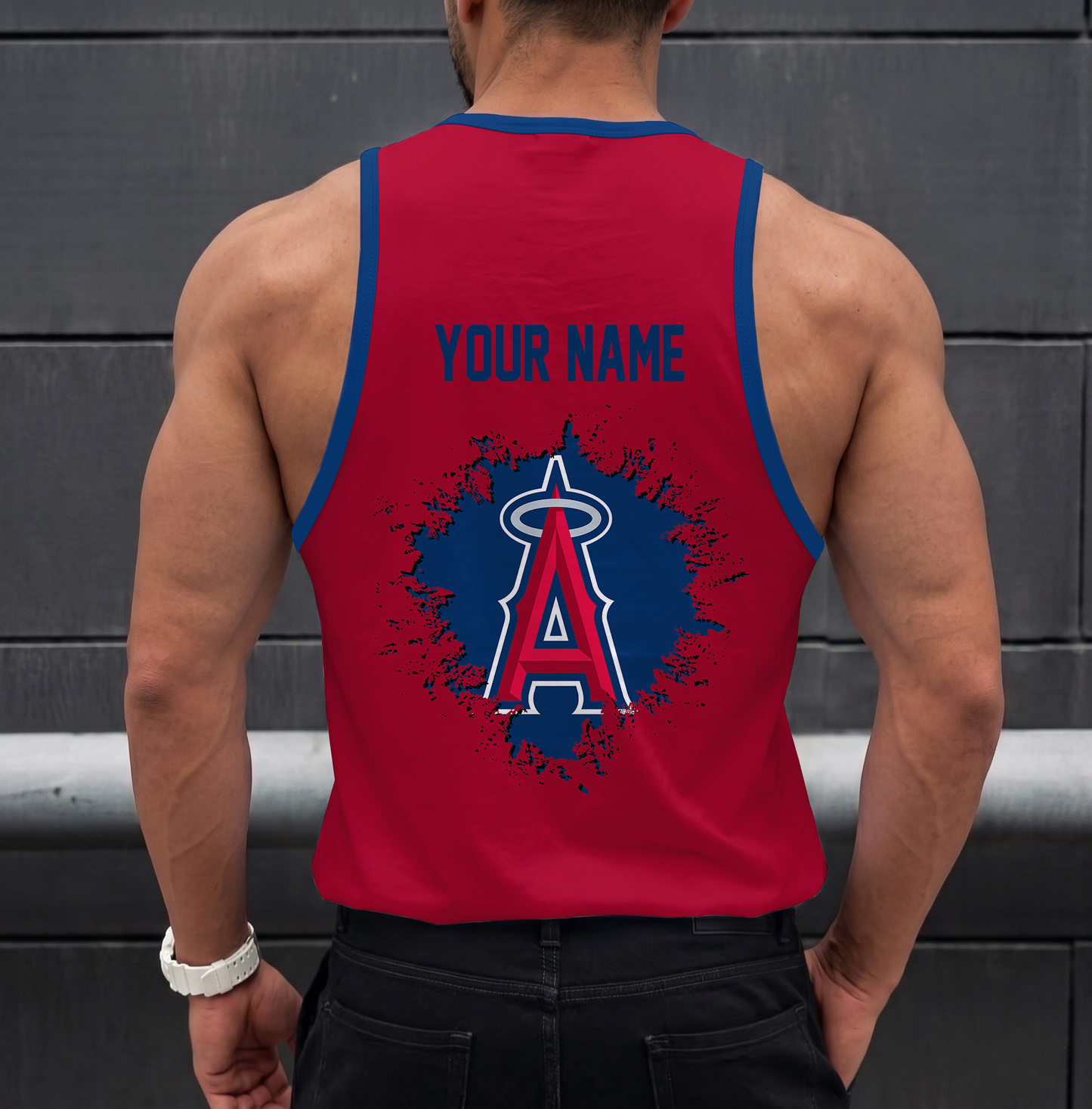 VIRAL EDITION - NEW CUSTOMIZED MLB27 LOS ANGELES ANGELS UNISEX TANK TOP