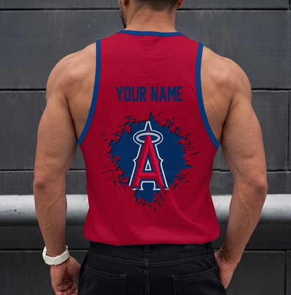 VIRAL EDITION - NEW CUSTOMIZED MLB27 LOS ANGELES ANGELS UNISEX TANK TOP