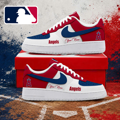 VIRAL EDITION - NEW CUSTOMIZED MLB27 LAA LOS ANGELES ANGELS AF1 SHOES
