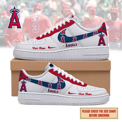 LIMITED EDITION - NEW CUSTOMIZED MLB27 LAA LOS ANGELES ANGELS AF1 SHOES