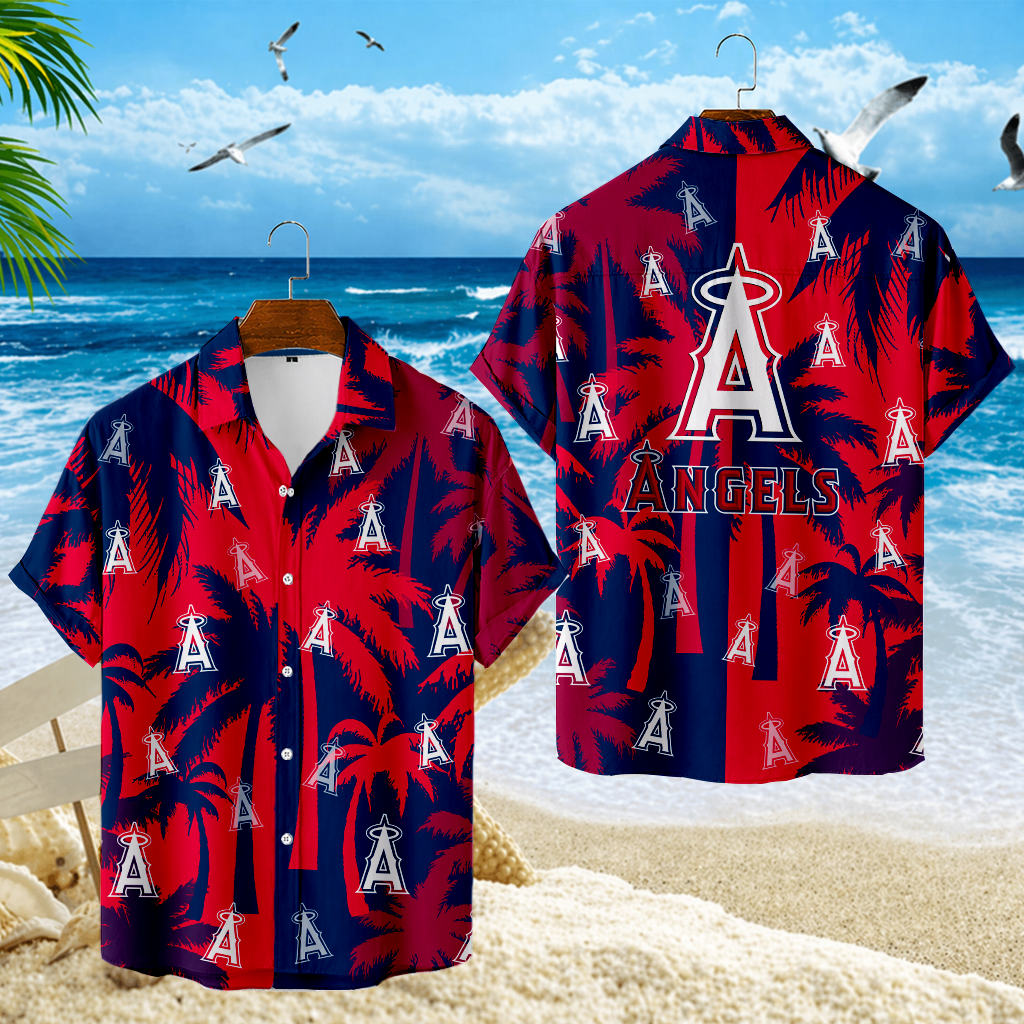LIMITED EDITION - NEW CUSTOMIZED MLB27 LAA LOS ANGELES ANGELS UNISEX HAWAIIAN SHIRT