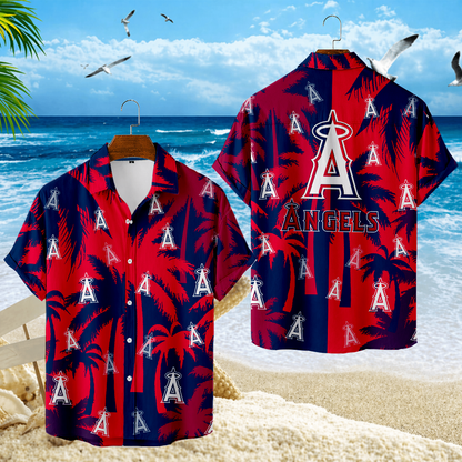 LIMITED EDITION - NEW CUSTOMIZED MLB27 LAA LOS ANGELES ANGELS UNISEX HAWAIIAN SHIRT