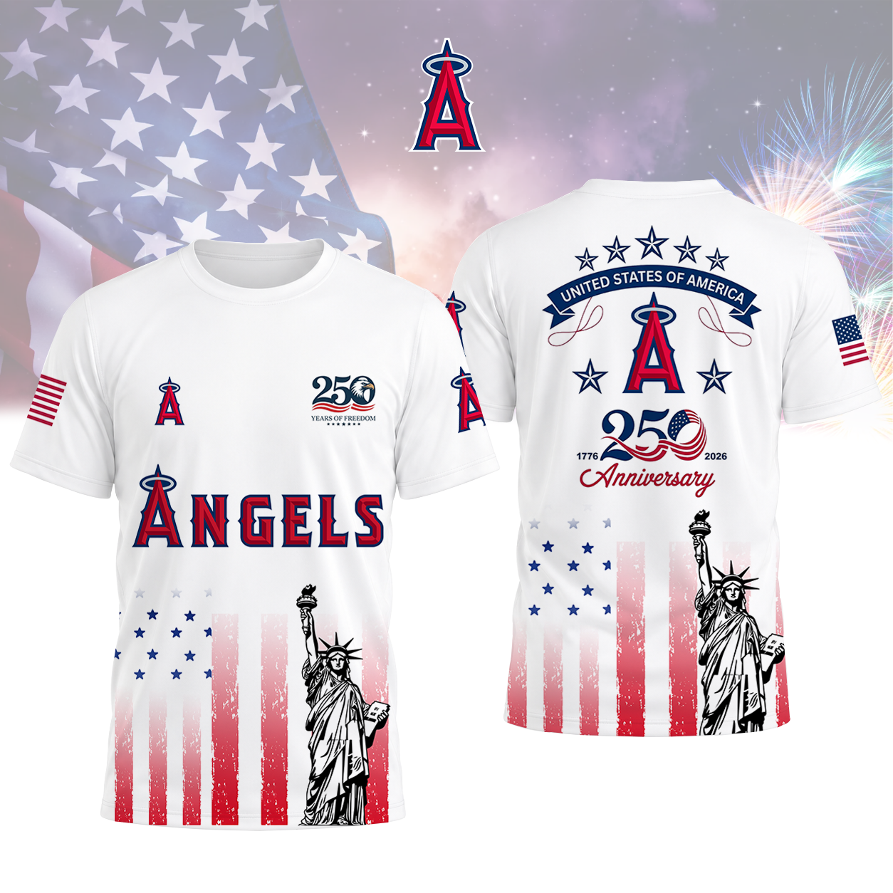 LIMITED EDITION - NEW CUSTOMIZED MLB27 LAA LOS ANGELES ANGELS T-SHIRT, POLO SHIRT, ZIP POLO SHIRT, SWEATSHIRT, HOODIE & ZIP HOODIE