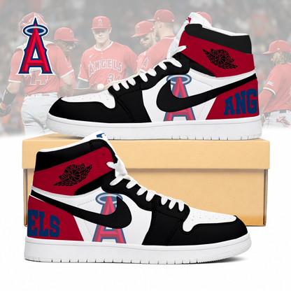 LIMITED EDITION - NEW CUSTOMIZED MLB27 LAA LOS ANGELES ANGELS AIR JORDAN SNEAKERS