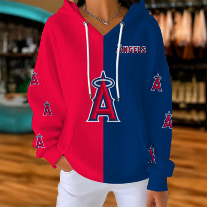 [FLASH SALE] NEW CUSTOMIZED MLB27 LAA LOS ANGELES ANGELS RIBBED HOODIE & SWEATSHIRT