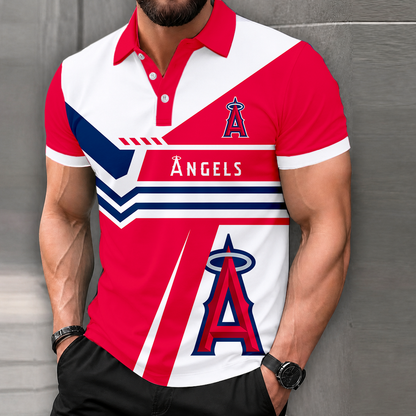 LIMITED EDITION - NEW CUSTOMIZED MLB27 LAA LOS ANGELES ANGELS POLO SHIRT, ZIP POLO SHIRT & T-SHIRTS
