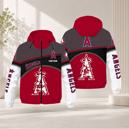LIMITED EDITION - NEW CUSTOMIZED MLB27 LAA LOS ANGELES ANGELS WINDBREAKER JACKET