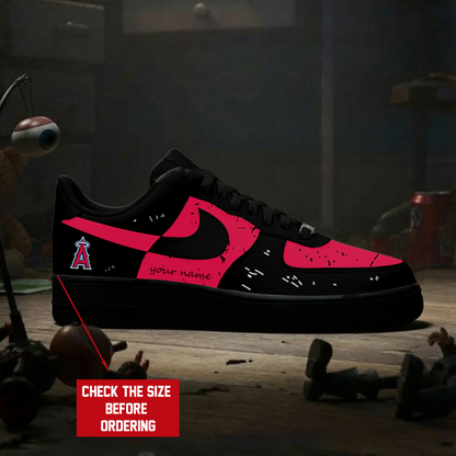 [FLASH SALE] NEW CUSTOMIZED MLB27 LAA LOS ANGELES ANGELS AF1 SHOES